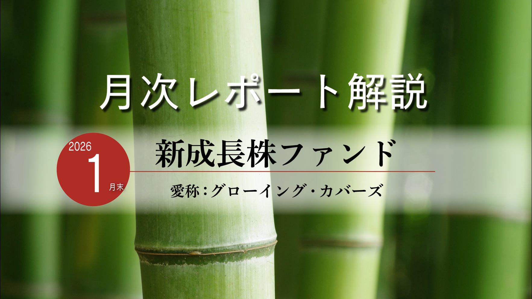 新成長株ファンド　愛称：グローイング・カバーズ　月次レポート解説動画（1月末時点）